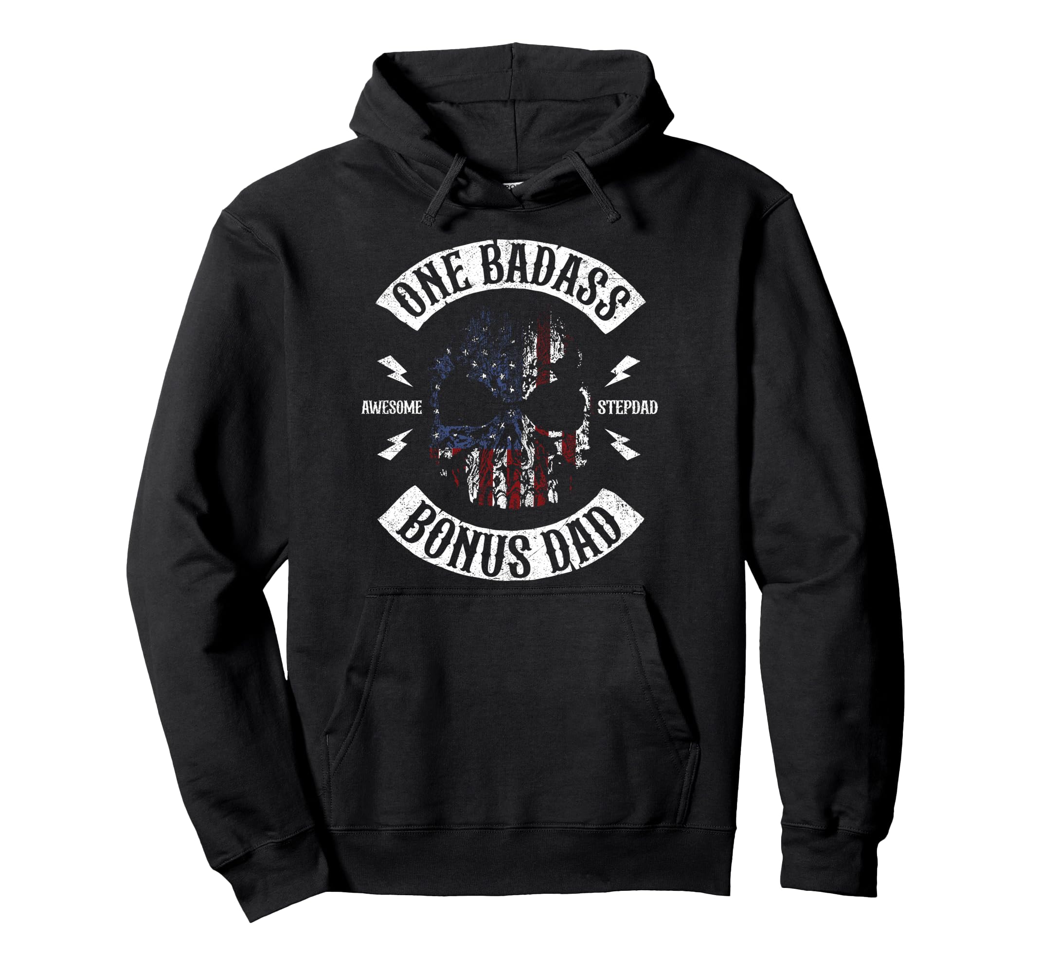 One Badass Bonus Stepdad Birthday Step Hoodie - Minimalist Print Unisex - T-Shirt, Sweatshirt, Hoodie