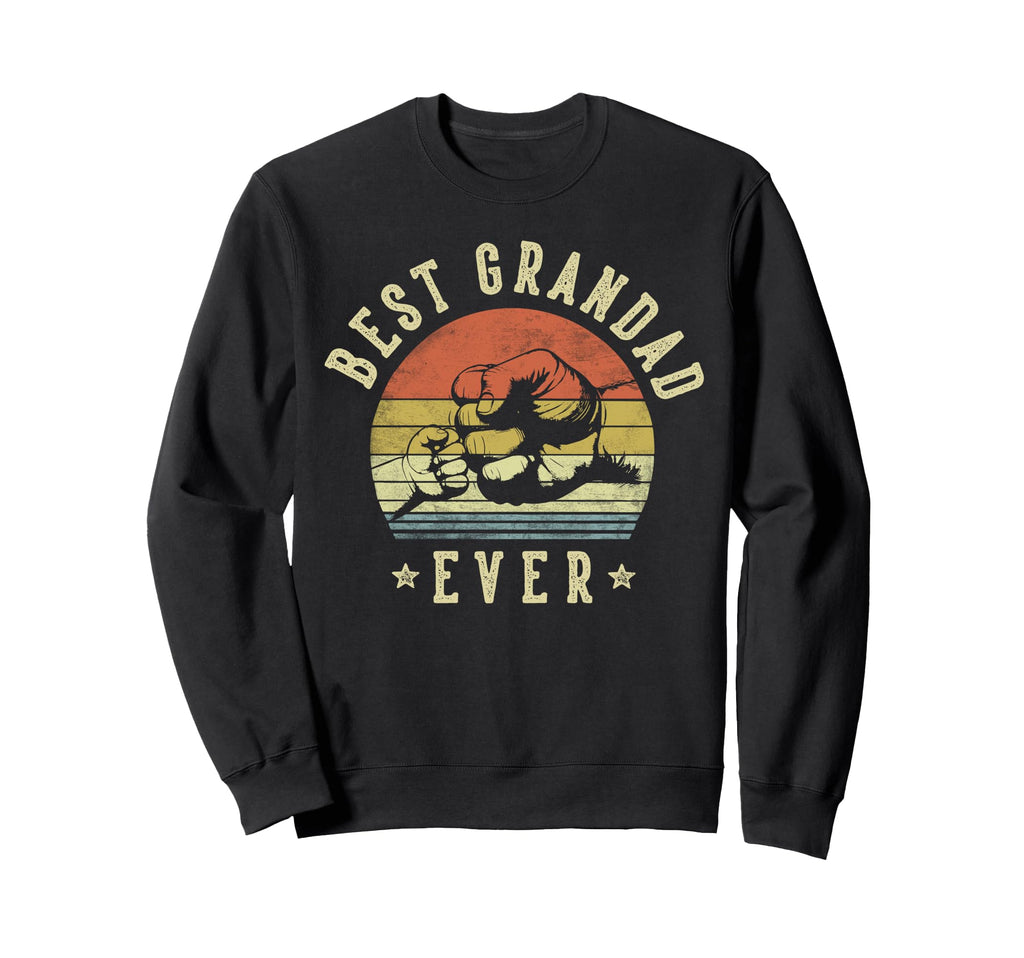 Best Grandad Ever Fist Bump Grandad Sweatshirt - Minimalist Print Men Women - T-Shirt, Sweatshirt, Hoodie