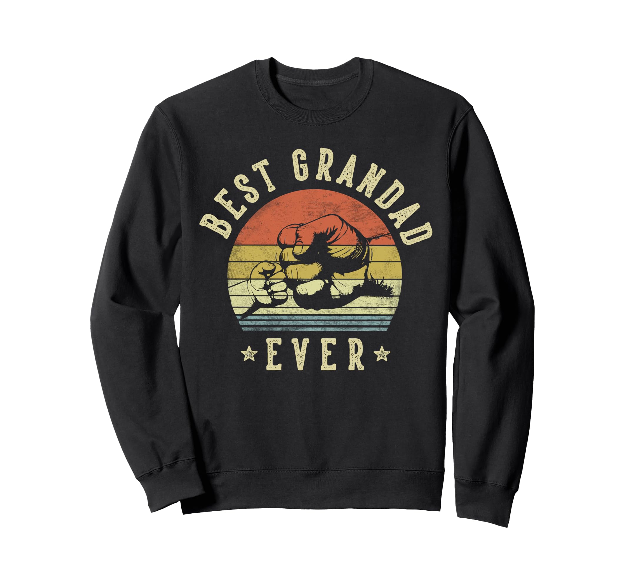 Best Grandad Ever Fist Bump Grandad Sweatshirt - Minimalist Print Men Women - T-Shirt, Sweatshirt, Hoodie