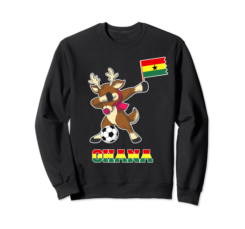 Ghana Soccer Reindeer Ghanaian Sweatshirt - Minimalist Print for Adults - T-Shirt, Sweatshirt, Hoodie