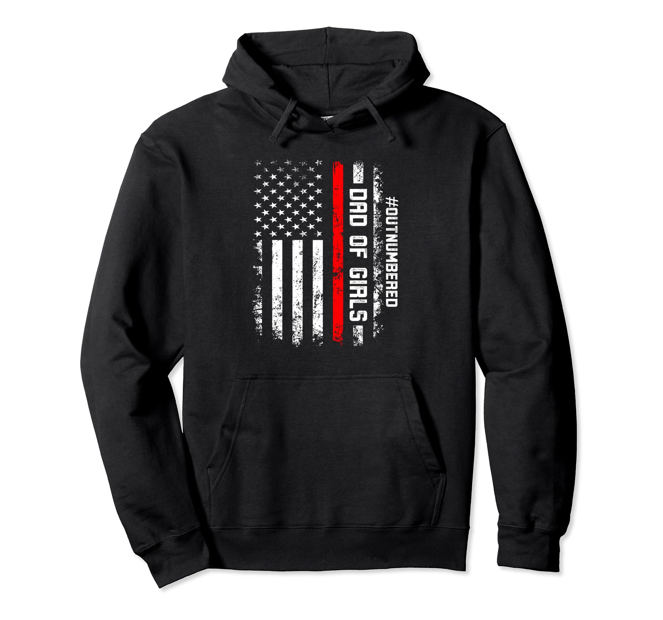Funny Dad Firefighter Usa Flag Hoodie - Trendy Graphic Unisex - T-Shirt, Sweatshirt, Hoodie