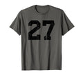 Number 27 Sport Black Distressed T-Shirt - Fun Novelty Design Unisex - T-Shirt, Sweatshirt, Hoodie