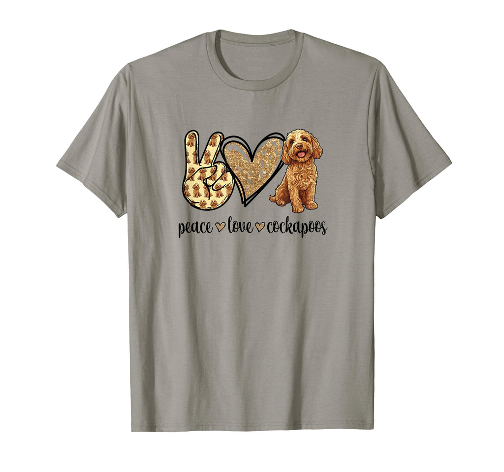 Womens Owners Peace Love Cockapoo T-Shirt - Aesthetic Graphic for Adults - T-Shirt, Sweatshirt, Hoodie