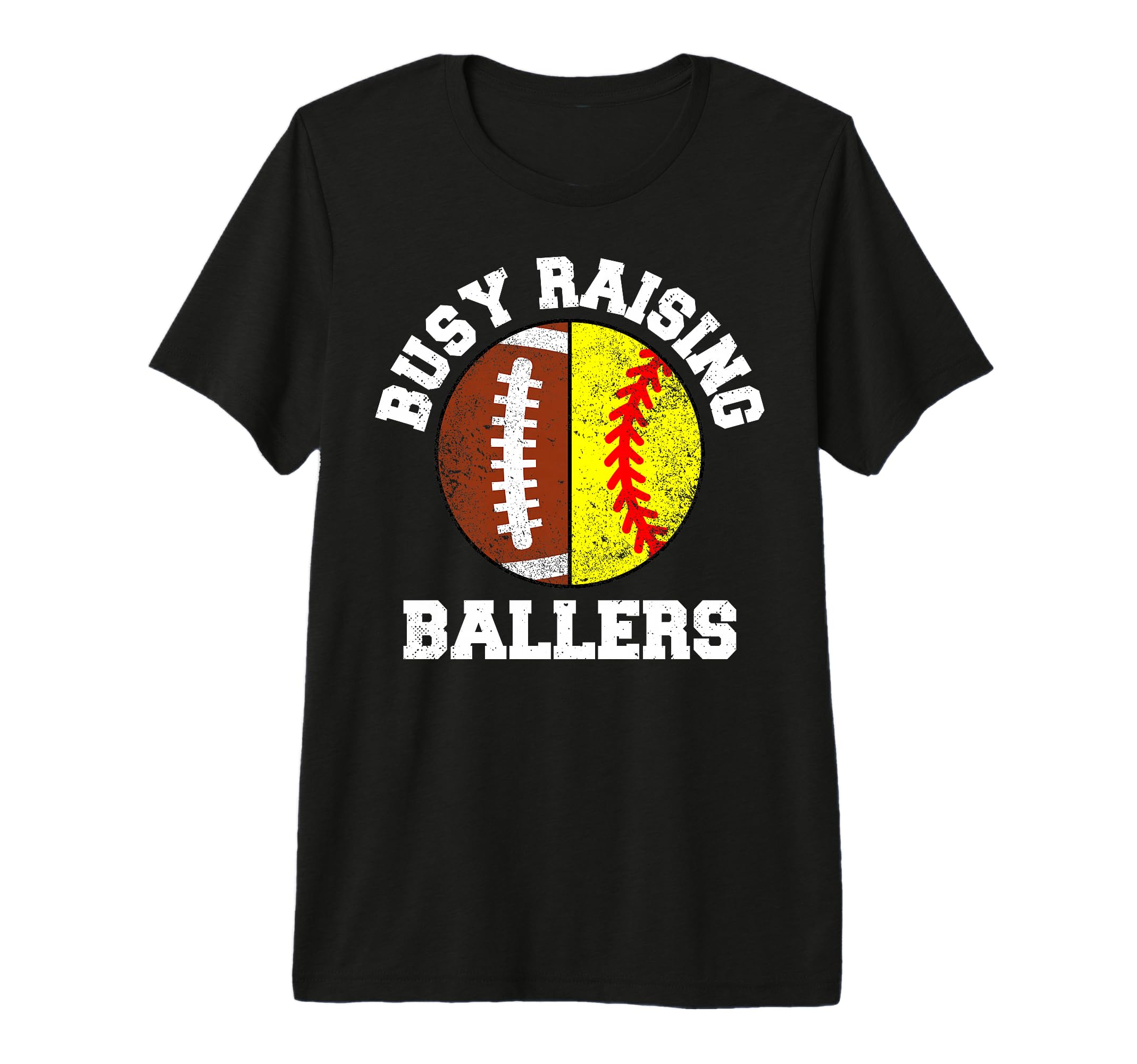 Busy Raising Ballers Funny Football T-Shirt - Graphic Print Unisex - T-Shirt, Sweatshirt, Hoodie