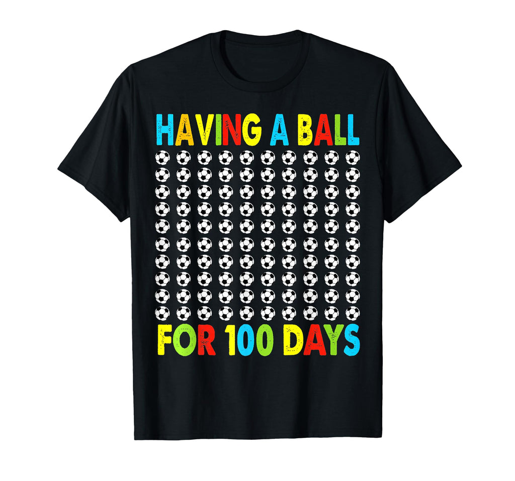 Soccer 100Th Day School 100 Days T-Shirt - Custom Art Print Unisex - T-Shirt, Sweatshirt, Hoodie