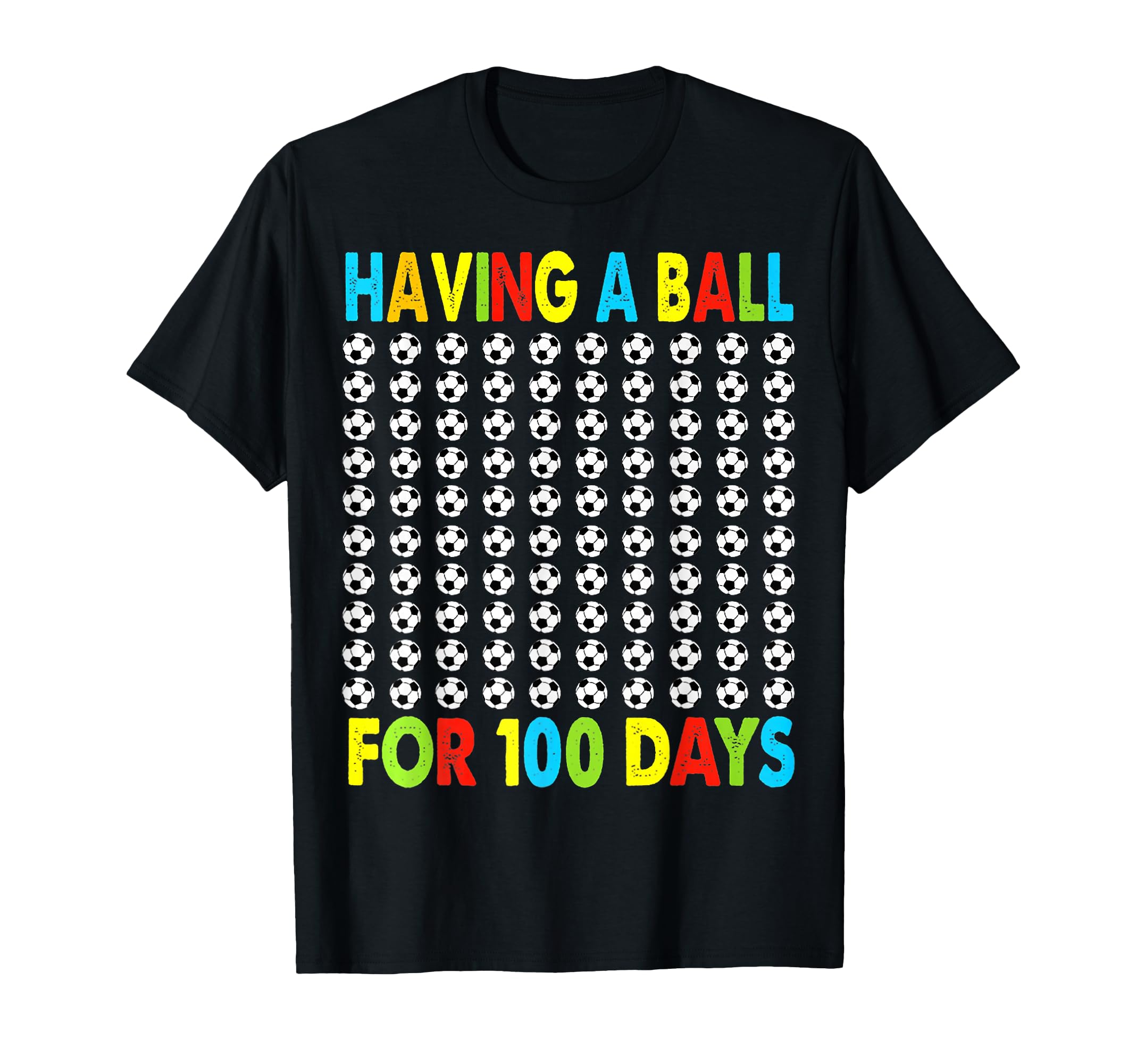Soccer 100Th Day School 100 Days T-Shirt - Custom Art Print Unisex - T-Shirt, Sweatshirt, Hoodie