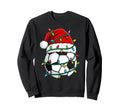 Soccer Santa Hat Lights Santa Sweatshirt - Unique Graphic for Adults - T-Shirt, Sweatshirt, Hoodie