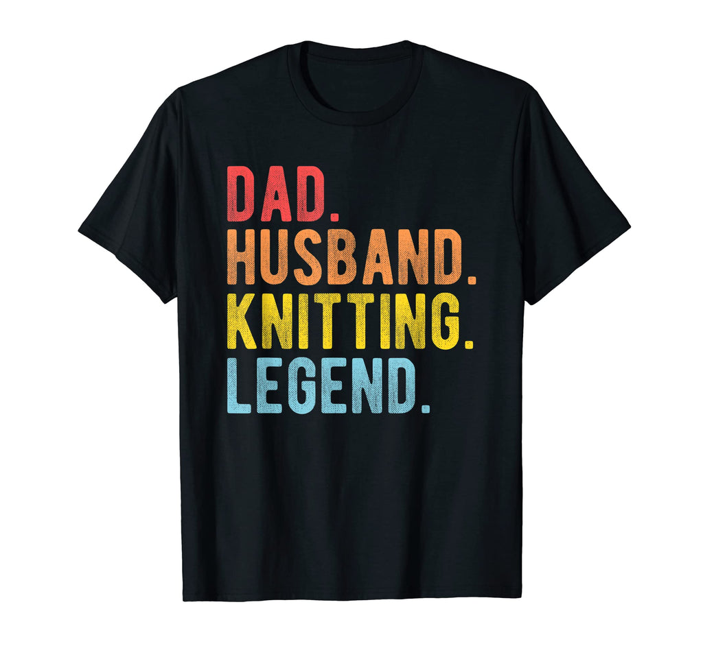 Mens Dad Husband Knitting Legend T-Shirt - Trendy Graphic for Adults - T-Shirt, Sweatshirt, Hoodie