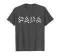 Checkered Race Car Papa White Black T-Shirt - Graphic Print for Adults - T-Shirt, Sweatshirt, Hoodie
