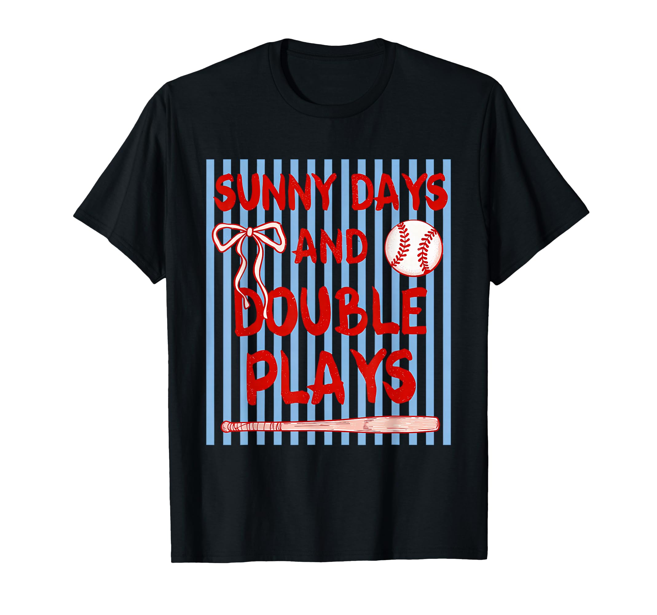 Coquette Sunny Days And Double Plays T-Shirt - Streetwear Style Unisex - T-Shirt, Sweatshirt, Hoodie