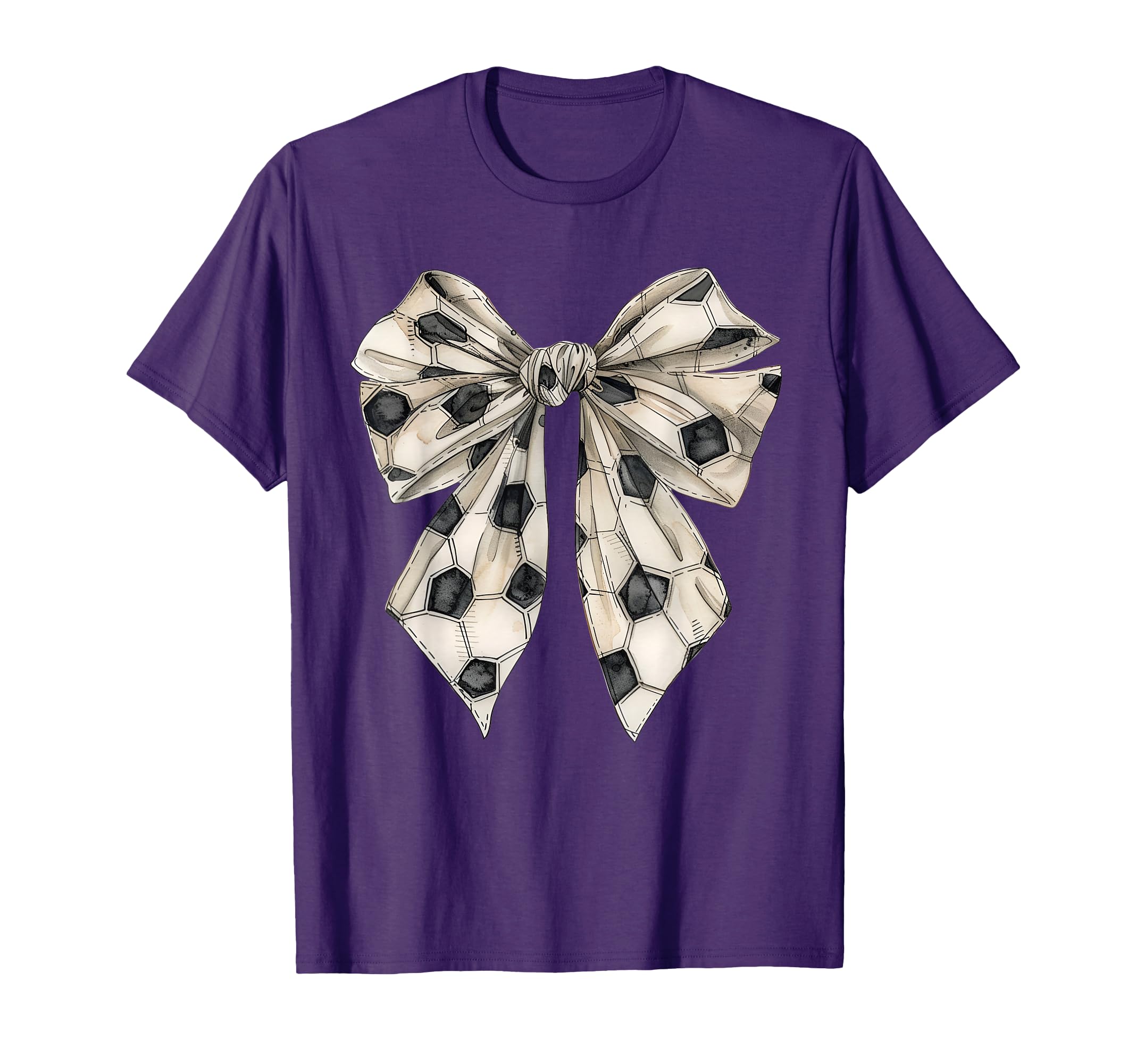 Soccer Bow Simple Soccer Mom Soccer T-Shirt - Aesthetic Graphic Men Women - T-Shirt, Sweatshirt, Hoodie