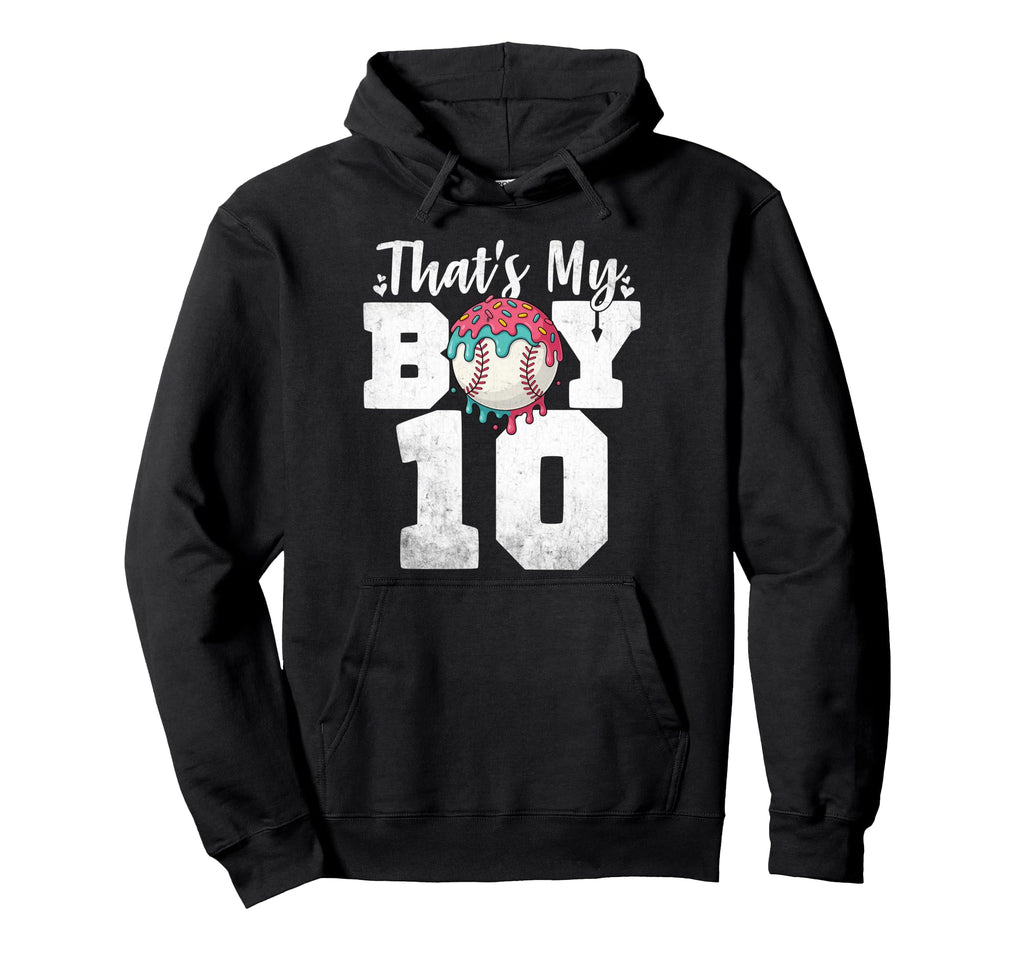 Thats My Baseball 10 Number Mom Dad 10 Hoodie - Unique Graphic Men Women - T-Shirt, Sweatshirt, Hoodie