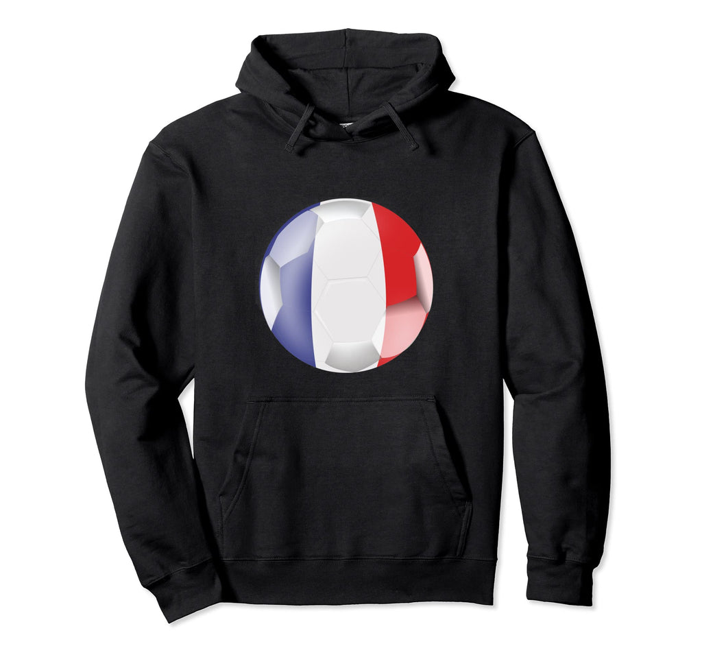 France Soccer Soccer Ball French Flag Soccer Hoodie - Graphic Print Unisex - T-Shirt, Sweatshirt, Hoodie