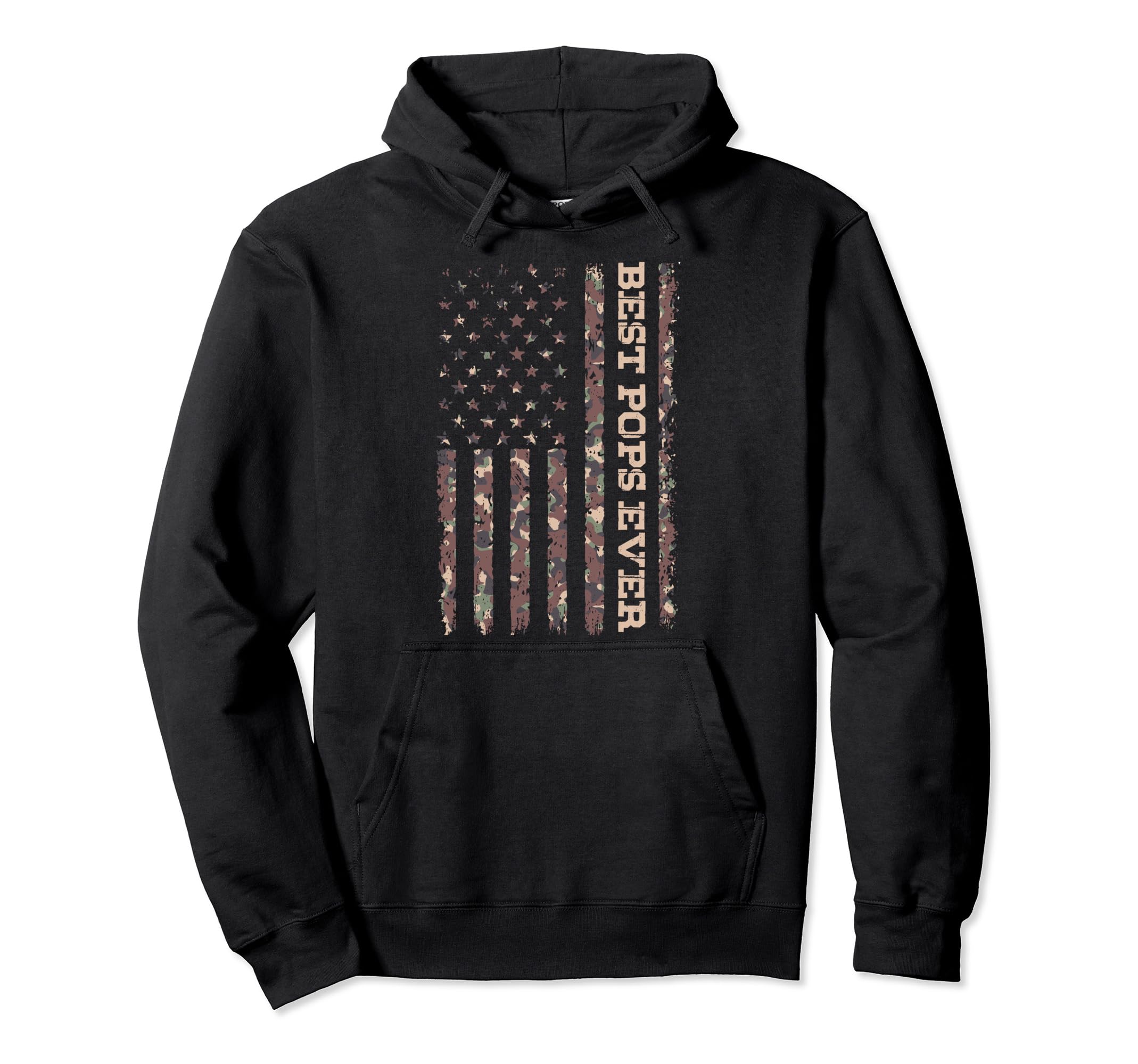 Us Flag Best Pops Ever Fathers Day Hoodie - Casual Everyday Wear Unisex - T-Shirt, Sweatshirt, Hoodie