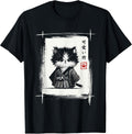 Samurai Cat Japanese Art Sumi-e Novelty Kawaii Funny - Adult & Kids T-Shirts, Sweatshirts & Hoodies apparel design preview 1