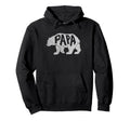 Fathers Day Papa Bear Silhouette Hoodie - Casual Everyday Wear Men Women - T-Shirt, Sweatshirt, Hoodie