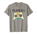 Player 1 Funny Gamer Dad Video Games T-Shirt - Custom Art Print for Adults - T-Shirt, Sweatshirt, Hoodie