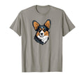 Mens Womens Art Black Tricolor Corgi T-Shirt - Custom Art Print Men Women - T-Shirt, Sweatshirt, Hoodie