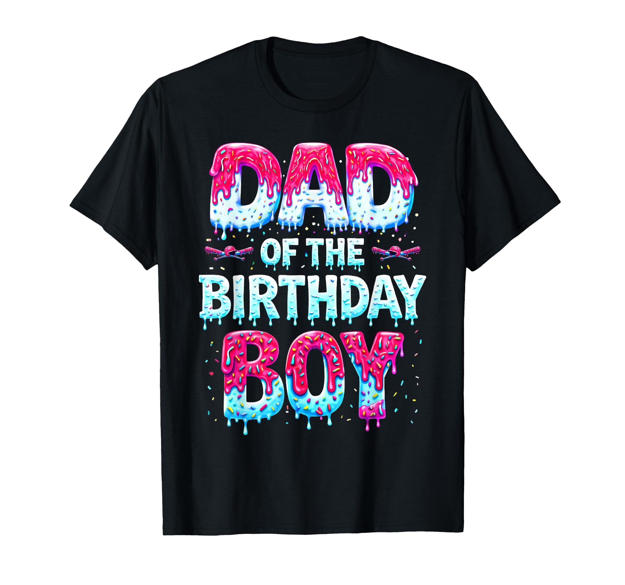 Dad Birthday Ice Cream Baseball T-Shirt - Novelty Apparel for Adults - T-Shirt, Sweatshirt, Hoodie