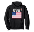 Usa America Soccer Jersey Flag Football Hoodie - Custom Art Print Unisex - T-Shirt, Sweatshirt, Hoodie