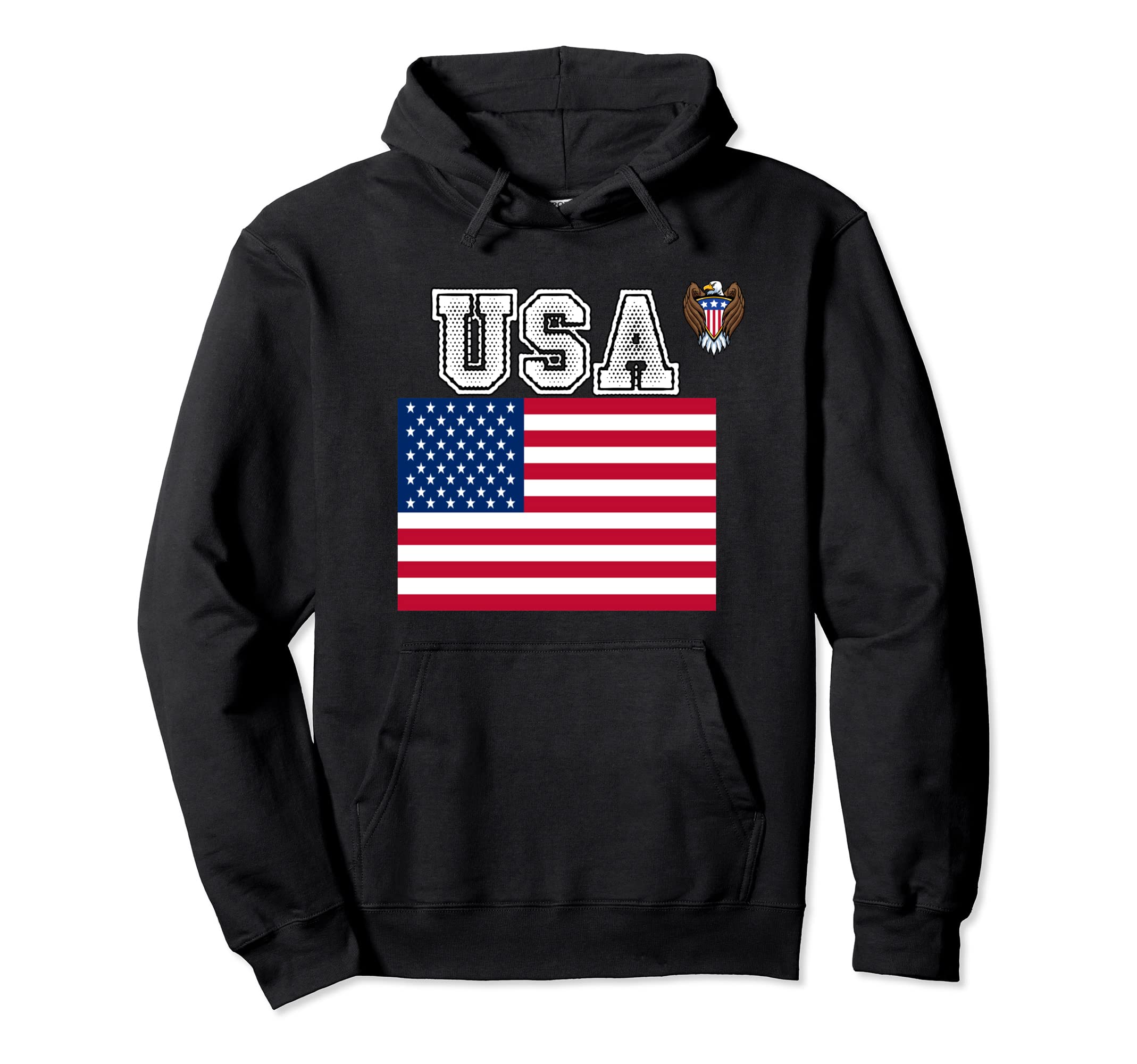 Usa America Soccer Jersey Flag Football Hoodie - Custom Art Print Unisex - T-Shirt, Sweatshirt, Hoodie