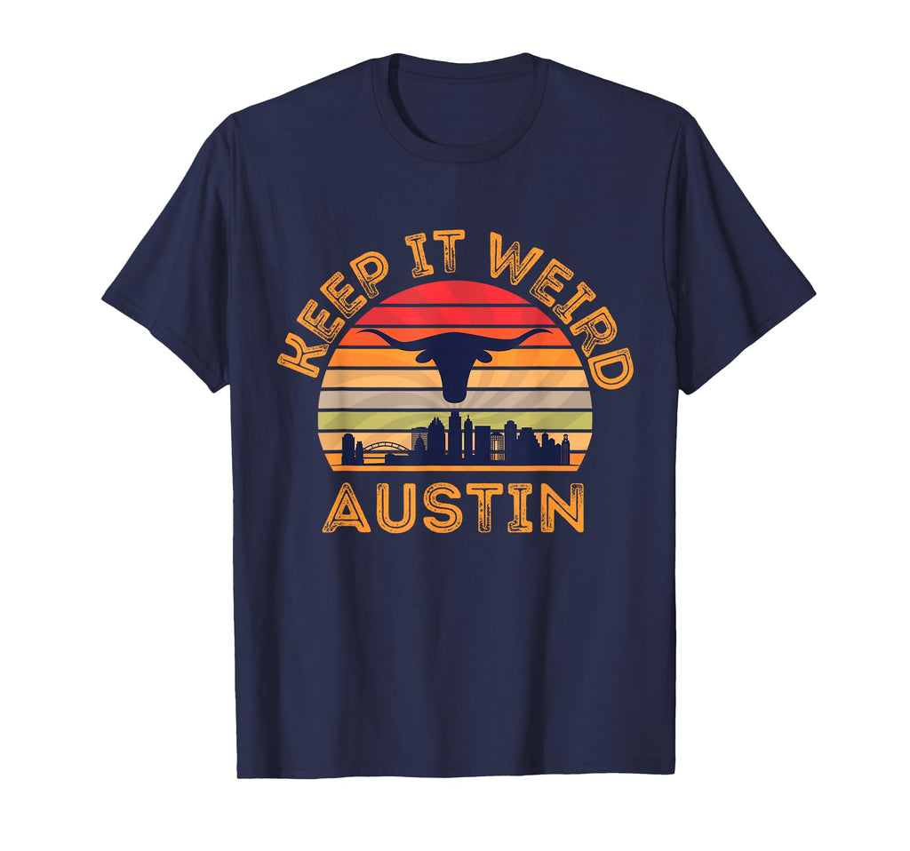 Austin Texas Keep It Weird Longhorn T-Shirt - Aesthetic Graphic Men Women - T-Shirt, Sweatshirt, Hoodie