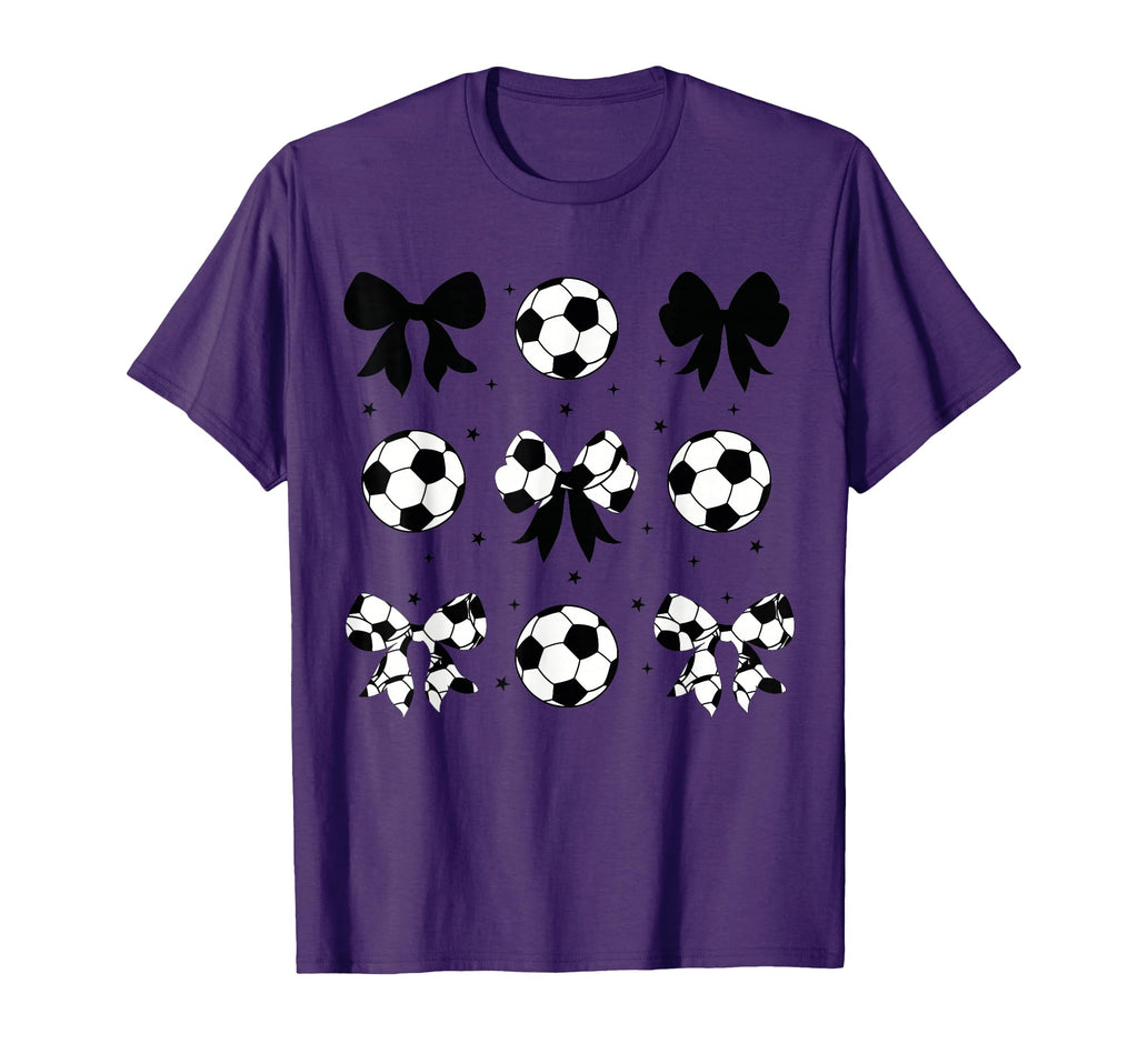 Coquette Soccer Bow Cheer Soccer Mama T-Shirt - Aesthetic Graphic Unisex - T-Shirt, Sweatshirt, Hoodie