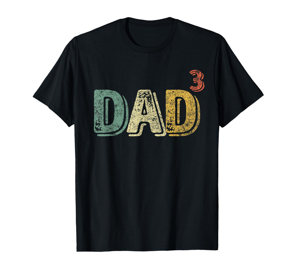 Dad Cubed Dad Three Mens Funny Gift T-Shirt - Custom Art Print for Adults - T-Shirt, Sweatshirt, Hoodie