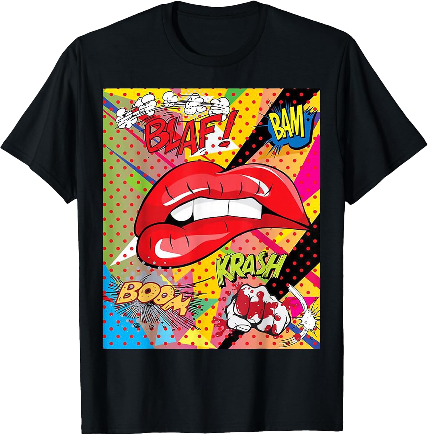 Lovely Lips Retro Pop Art - Adult & Kids T-Shirts, Sweatshirts & Hoodies apparel design preview 1