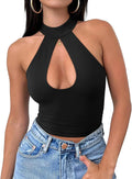 Women's Sexy Criss Cross Halter Neck Crop Tops Trendy - Adult & Kids T-Shirts, Sweatshirts & Hoodies apparel design preview 1