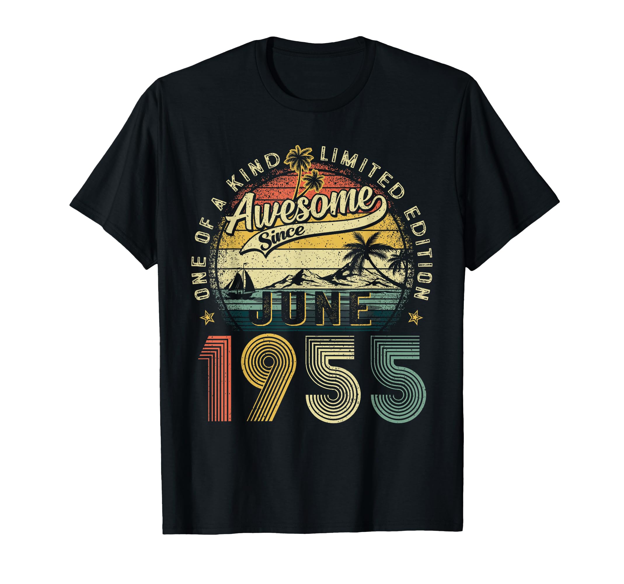 Awesome Since June 1955 70Th T-Shirt - Fun Novelty Design for Adults - T-Shirt, Sweatshirt, Hoodie
