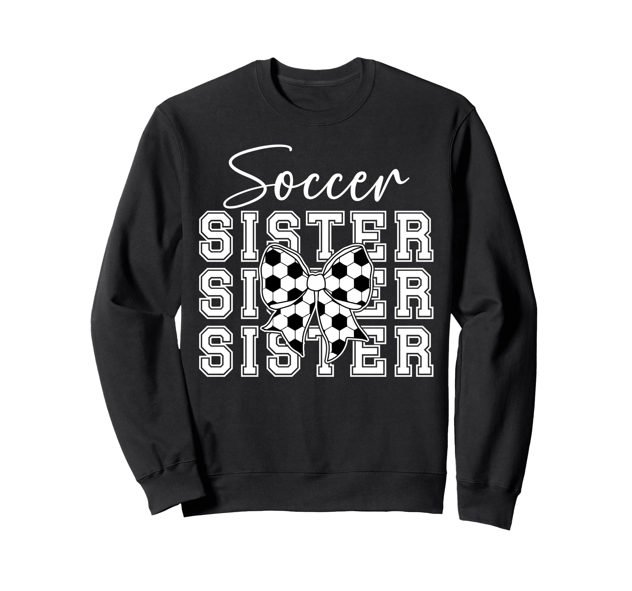 Soccer Sister Coquette Sister Soccer Sweatshirt - Minimalist Print Unisex - T-Shirt, Sweatshirt, Hoodie