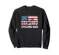 Cycling Dad American Flag Road Bike Sweatshirt - Custom Art Print Unisex - T-Shirt, Sweatshirt, Hoodie