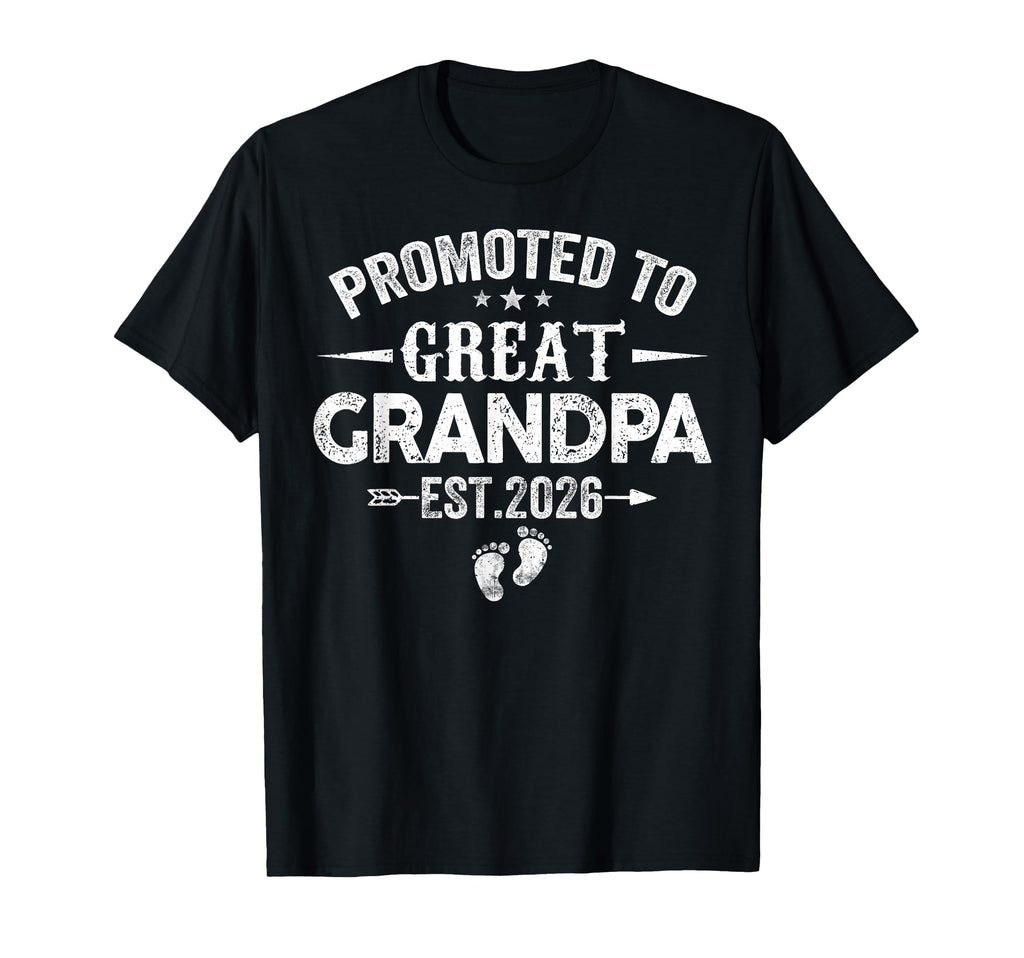 Mens Promoted To Great Grandpa Est T-Shirt - Custom Art Print for Adults - T-Shirt, Sweatshirt, Hoodie