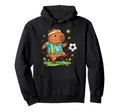 Capybara Soccer Player Headband Funny Hoodie - Novelty Apparel Men Women - T-Shirt, Sweatshirt, Hoodie