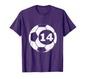 Soccer Player Jersey Number 14 T-Shirt - Casual Everyday Wear Men Women - T-Shirt, Sweatshirt, Hoodie