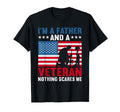 Father Veteran Nothing Scares Me Proud T-Shirt - Minimalist Print Unisex - T-Shirt, Sweatshirt, Hoodie