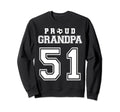 Number 51 Custom Proud Soccer Futbol Sweatshirt - Trendy Graphic Unisex - T-Shirt, Sweatshirt, Hoodie