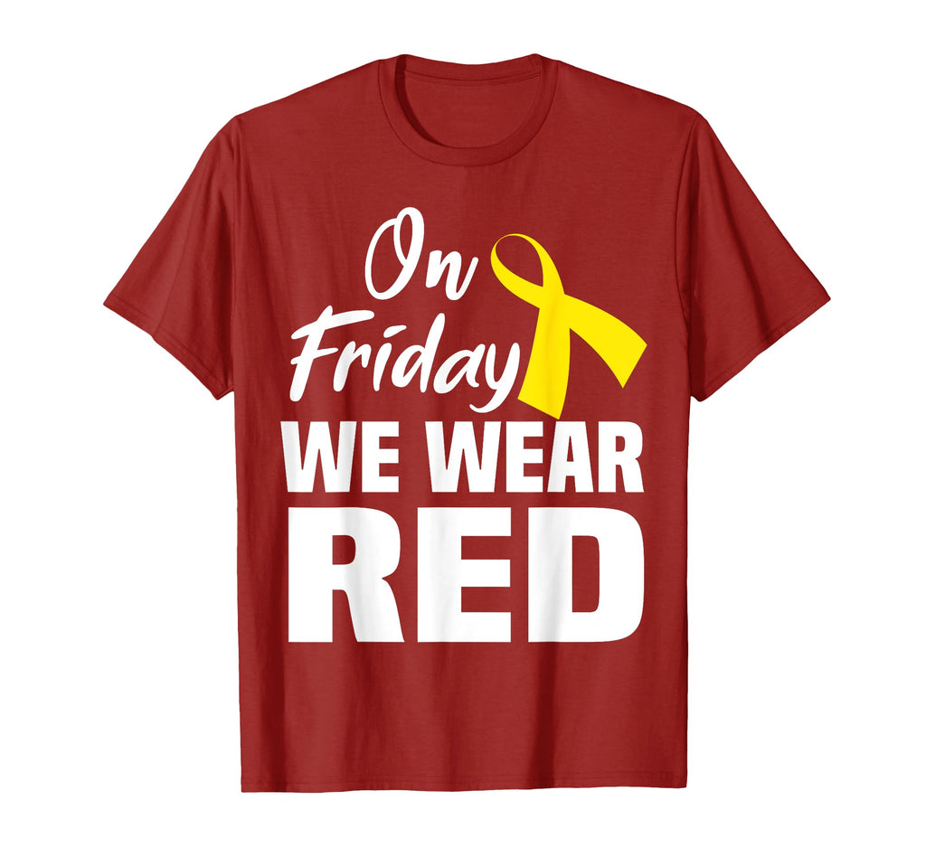 Friday We Wear Red Support Deployed T-Shirt - Trendy Graphic Men Women - T-Shirt, Sweatshirt, Hoodie
