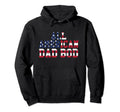 All American Dad Bod Flag Fathers Day Hoodie - Graphic Print Men Women - T-Shirt, Sweatshirt, Hoodie