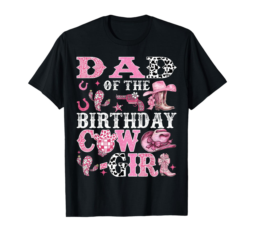 Dad Birthday Cow Rodeo Cow Birthday T-Shirt - Trendy Graphic Unisex - T-Shirt, Sweatshirt, Hoodie