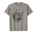 Maine Coon Cat Peeking T-Shirt - Aesthetic Graphic Men Women - T-Shirt, Sweatshirt, Hoodie