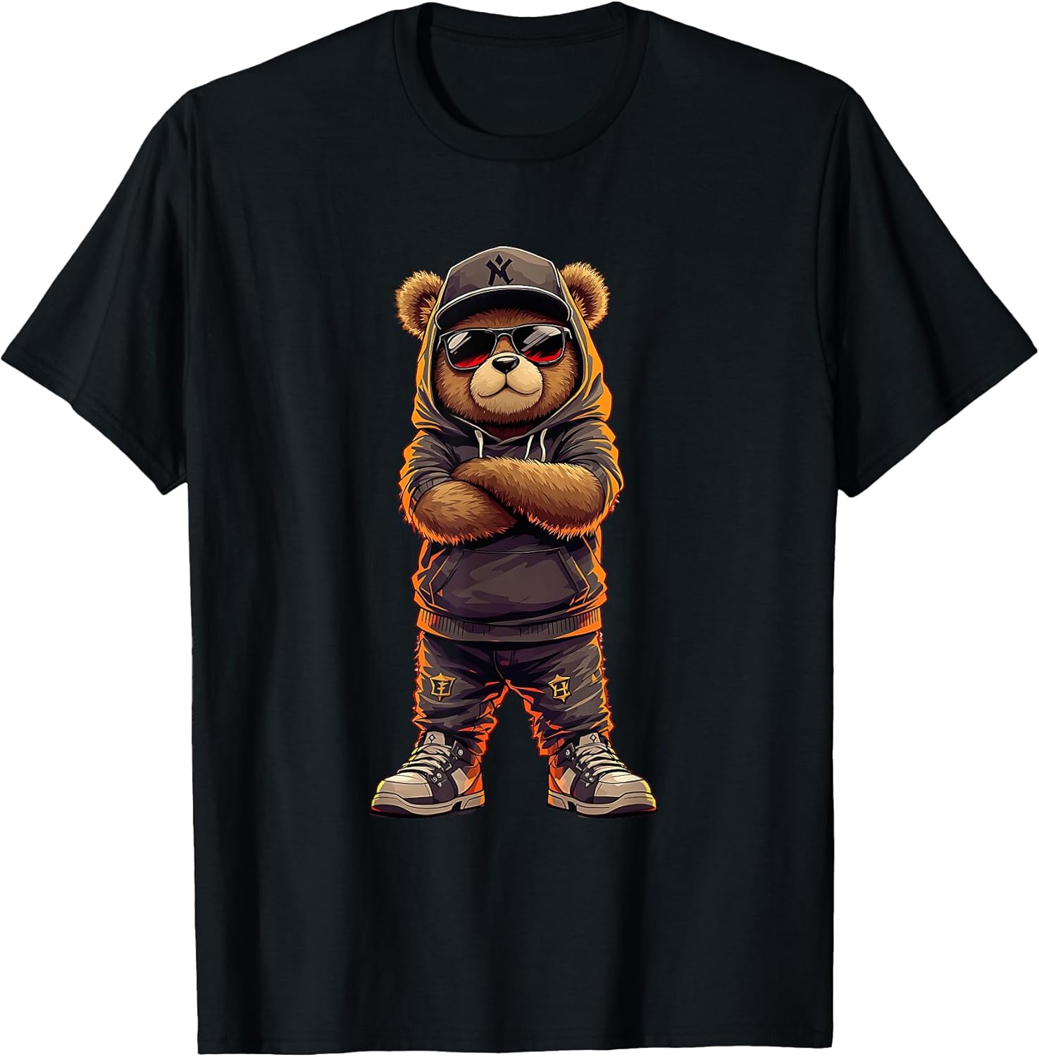 Cool Hip-Hop Teddy Rap Bear Streetwear Summer Design - Adult & Kids T-Shirts, Sweatshirts & Hoodies apparel design preview 1