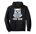 Papa Bear Polar Dad Winter Hoodie - Graphic Print Unisex - T-Shirt, Sweatshirt, Hoodie