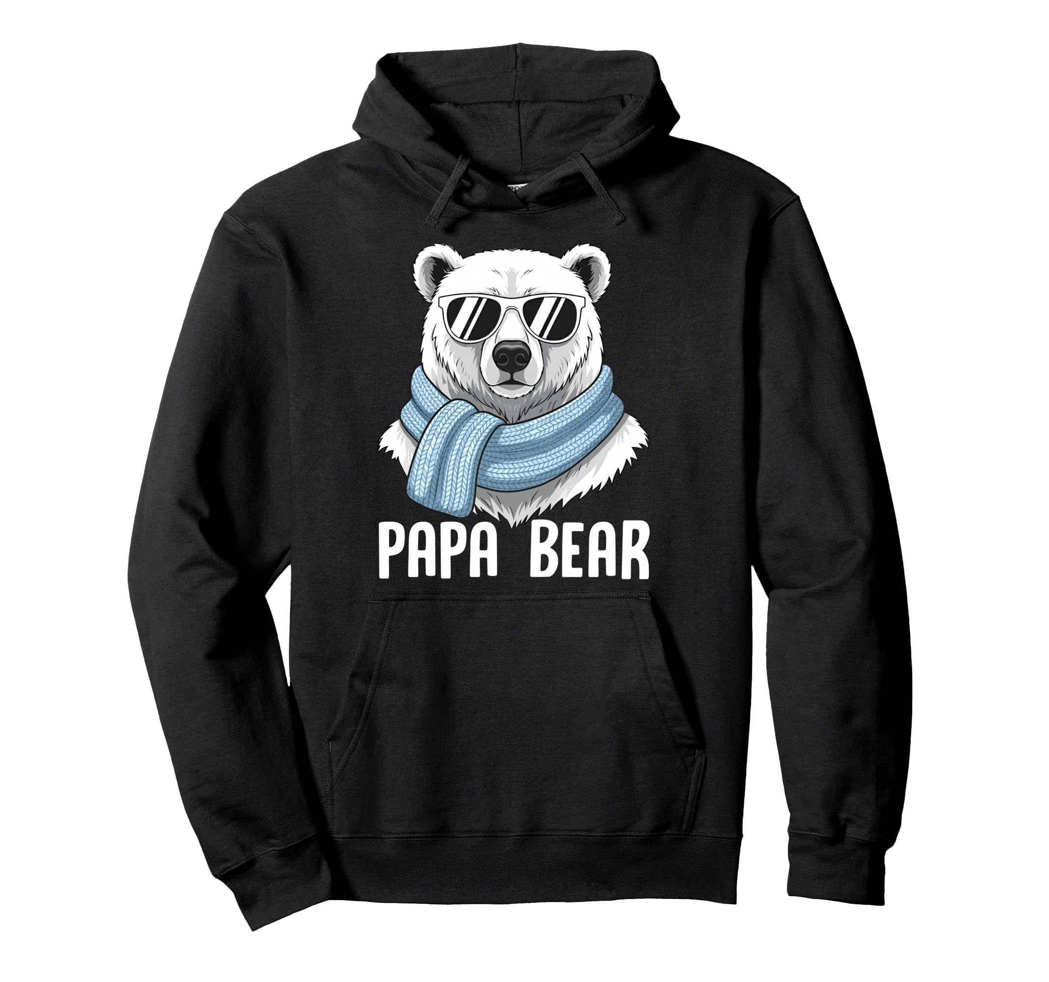 Papa Bear Polar Dad Winter Hoodie - Graphic Print Unisex - T-Shirt, Sweatshirt, Hoodie