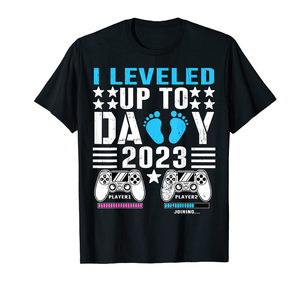 I Leveled Up To Daddy 2023 Soon To Be T-Shirt - Graphic Print for Adults - T-Shirt, Sweatshirt, Hoodie