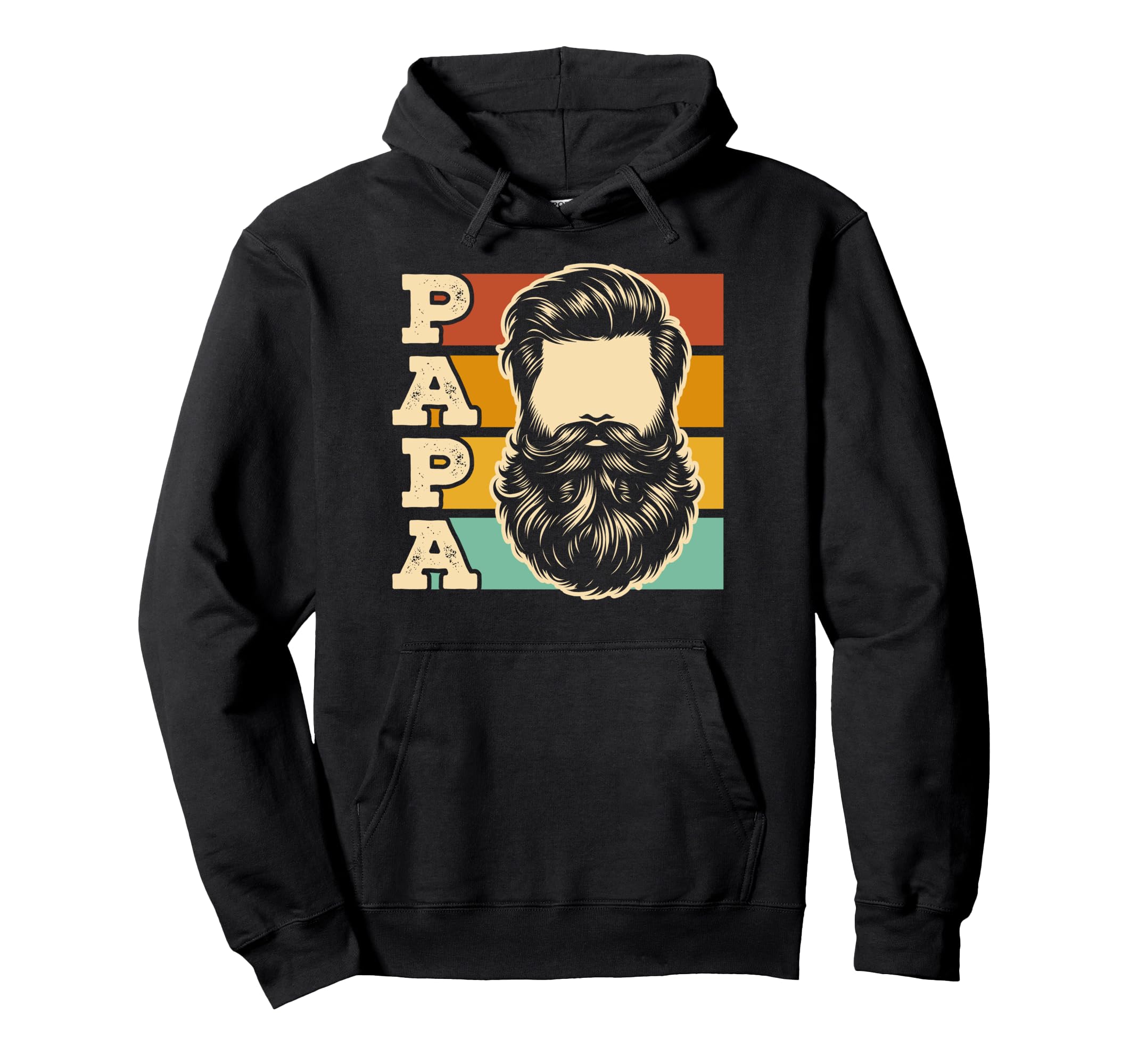 Bearded Papa 70S Fathers Day Beard Hoodie - Streetwear Style for Adults - T-Shirt, Sweatshirt, Hoodie