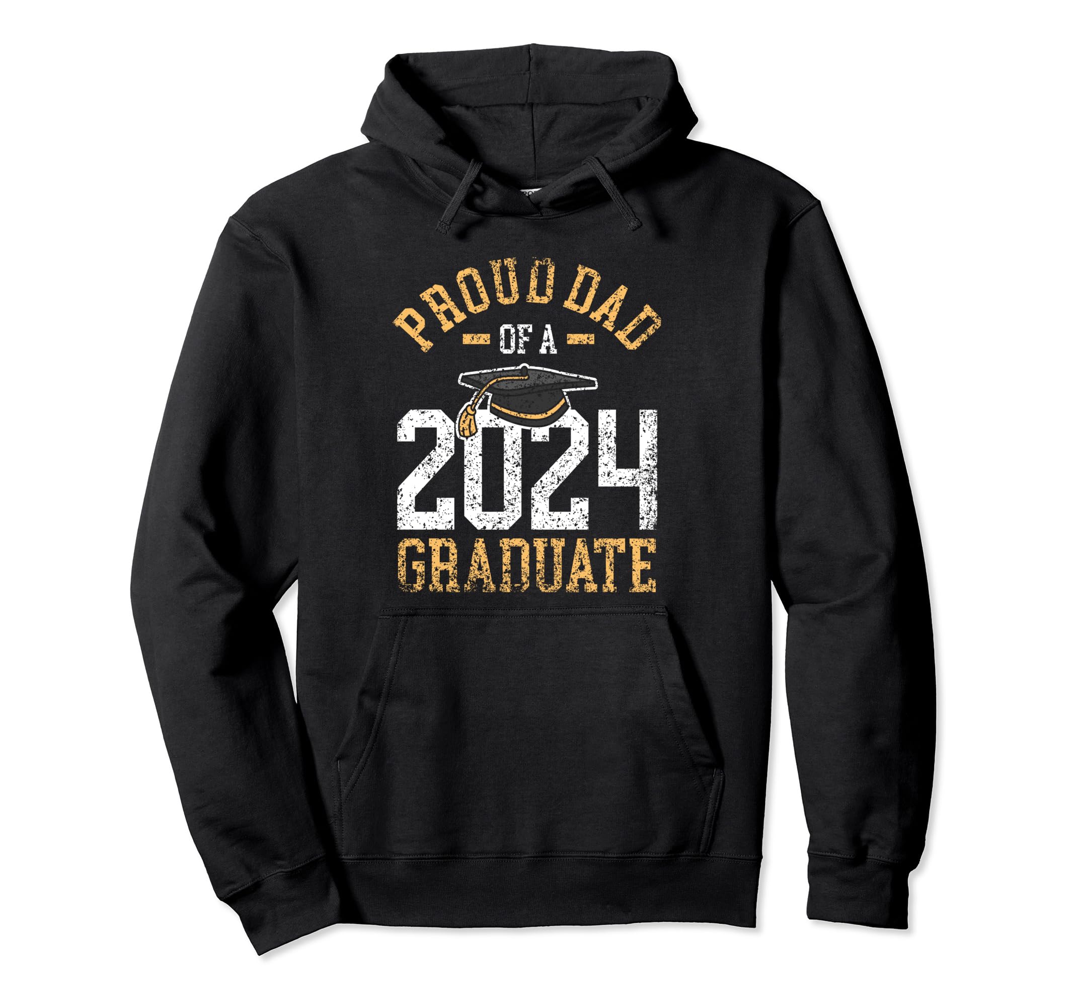 Proud Dad 2024 Graduate Graduates Family Hoodie - Trendy Graphic Men Women - T-Shirt, Sweatshirt, Hoodie