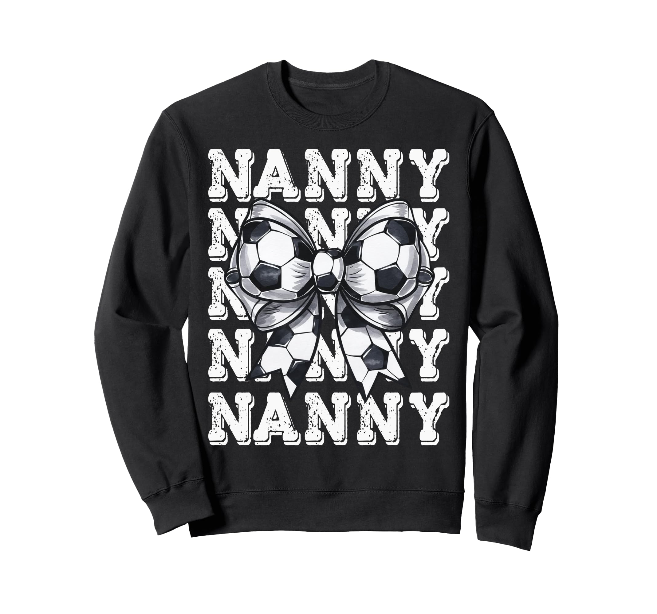 Coquette Soccer Nanny Matching Family Bow Sweatshirt - Graphic Print Unisex - T-Shirt, Sweatshirt, Hoodie
