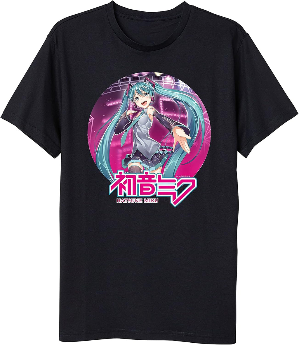 Hatsune Miku Anime Cartoon Circle Frame Black Graphic - Adult & Kids T-Shirts, Sweatshirts & Hoodies apparel design preview 1